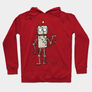 CuteBots wrapped in Christmas Lights Hoodie